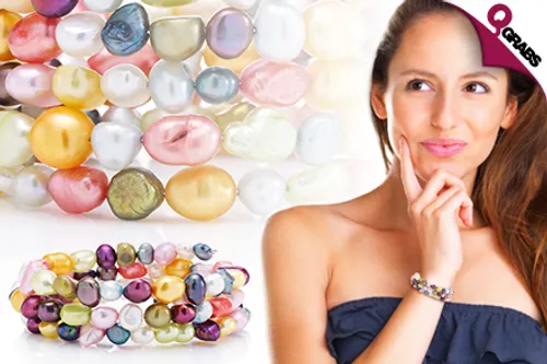 From QR79 Add Some Vibrance to Your Wrists with Zenzhu Freshwater Multicolor Pearl Azura Bracelets! (Up to QR550 Value)
